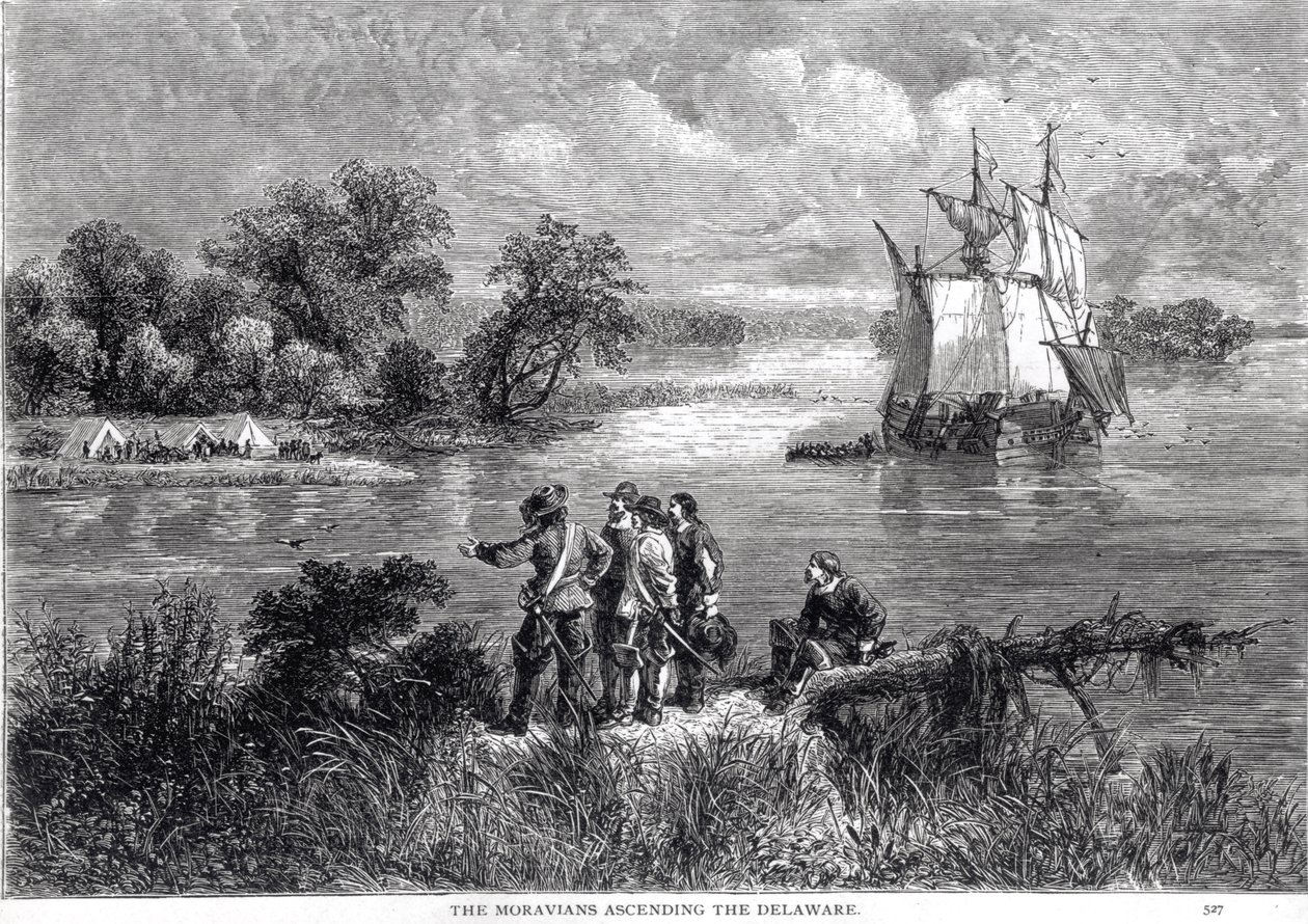 Die Mährer steigen den Delaware hinauf, aus 