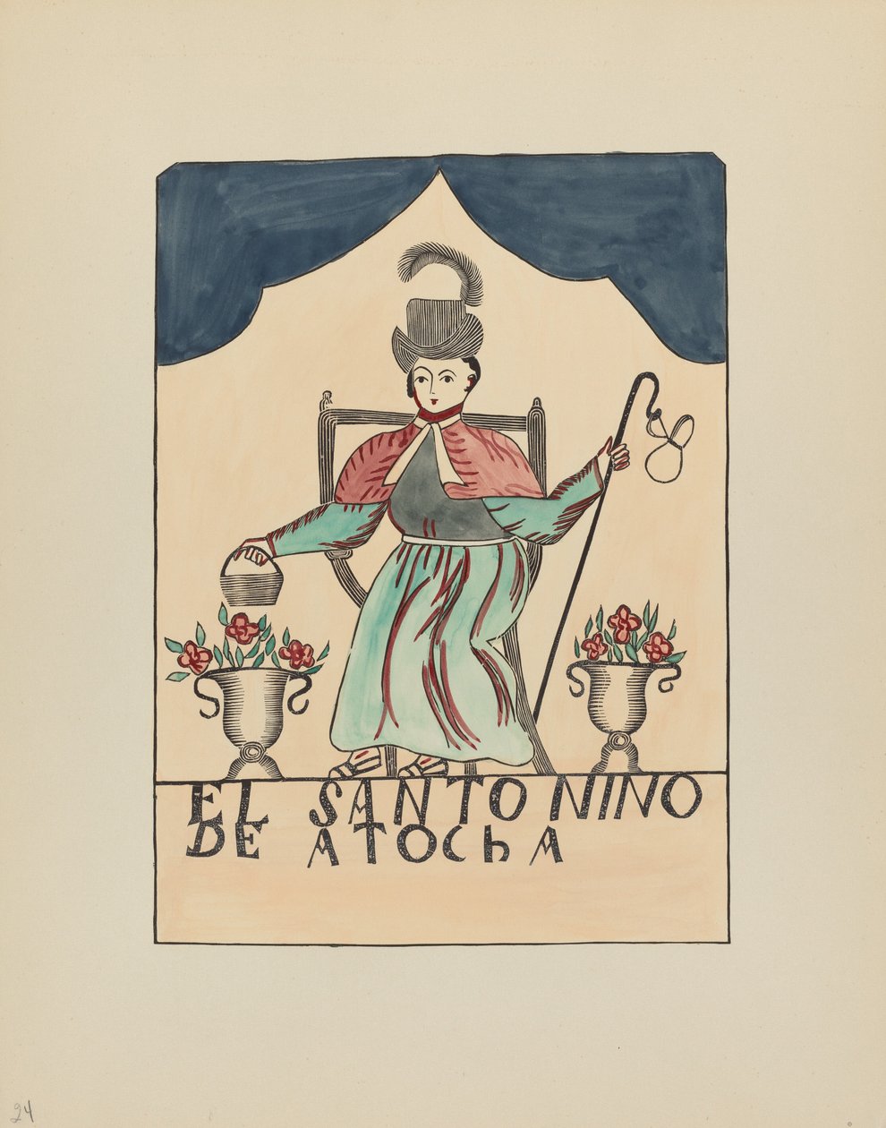 Teller 24: Das verlorene Kind von Atocha: Aus dem Portfolio "Spanische Kolonialdesigns von New Mexico" von American 20th Century