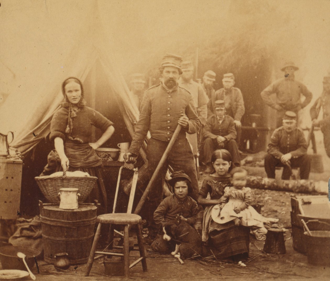 Lager der 31. Pennsylvania-Infanterie in der Nähe von Washington, D.C., 1862 von American Photographer