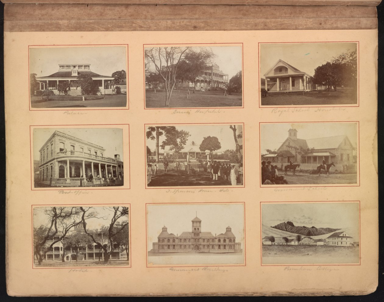 Hawaii-Album, S. 12, Schulen und andere Gebäude, einschließlich des Queen