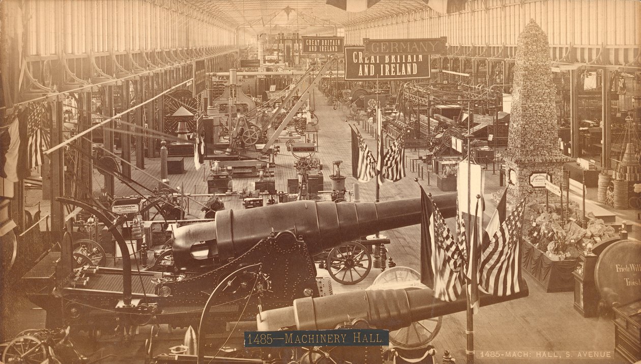 Krupps Kanonen, deutsche Ausstellung, Centennial International Exhibition, Philadelphia, 1876 (Silberalbuminabzug) von American Photographer