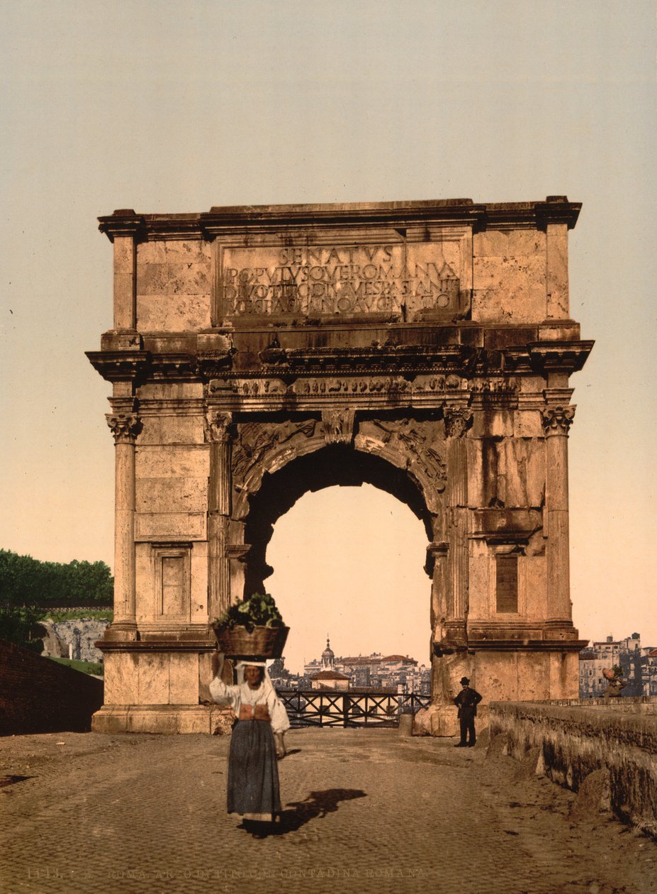 Der Triumphbogen des Titus, Rom, ca. 1890-1900 (fotomechanischer Druck) von American Photographer