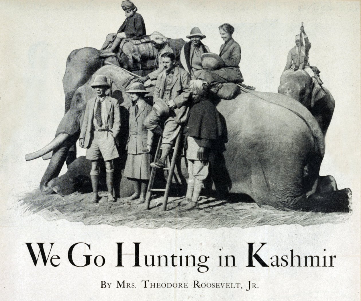 Theodore Roosevelt III und Eleanor Butler Alexander-Roosevelt auf der Jagd in Kaschmir, 1925 von American Photographer