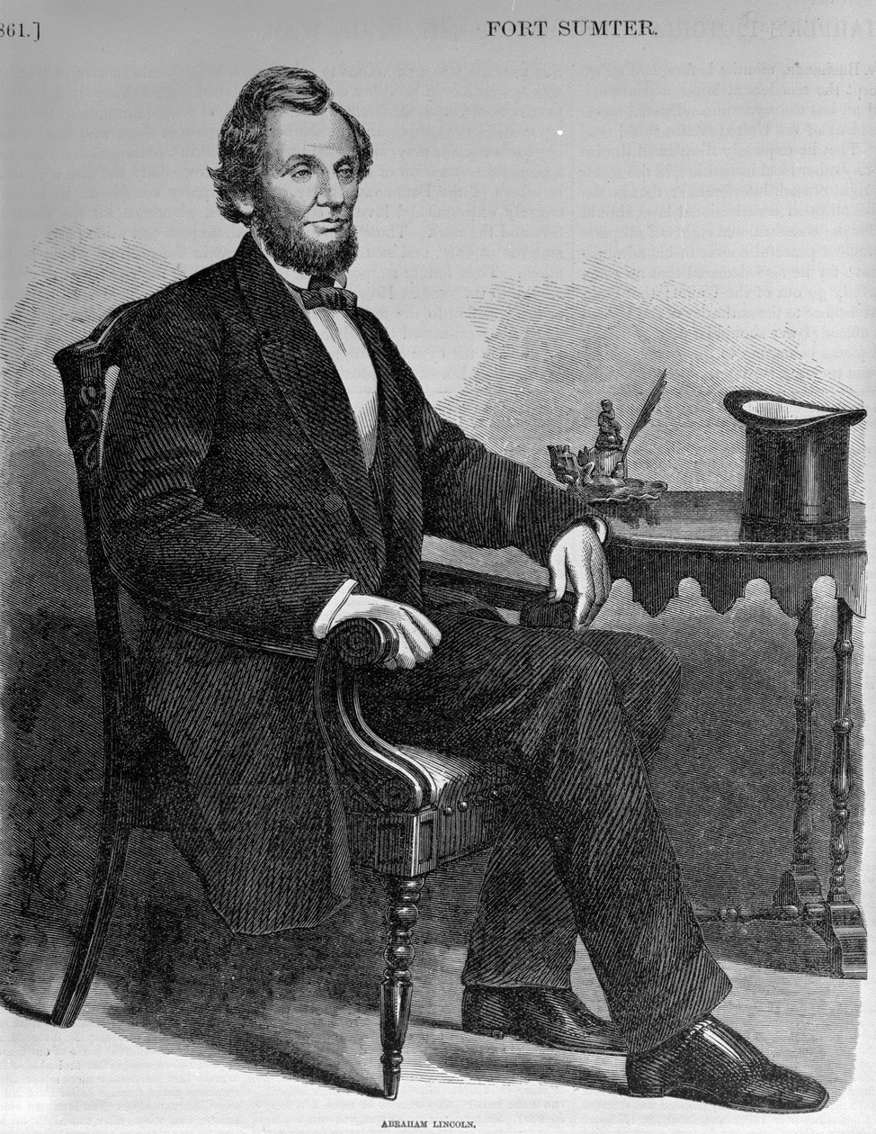 Abraham Lincoln, aus Harpers Pictorial History of the Civil War von American School