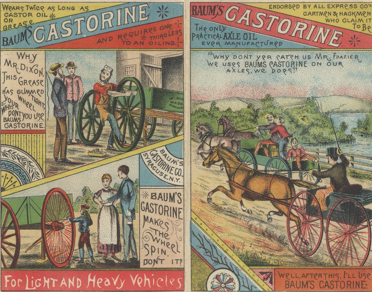 Werbung für Baums Castorine, 1884 von American School
