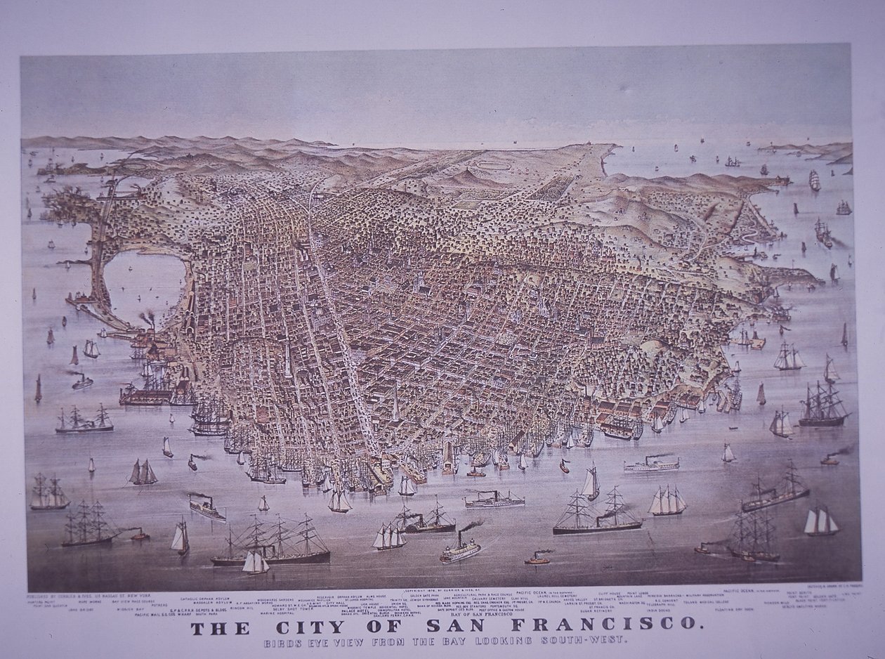 Luftaufnahme von San Francisco, Kalifornien, USA von American School