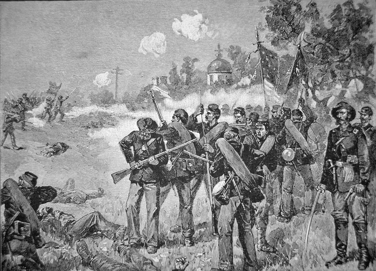 Schlacht von Gettysburg, Nahkampf am ersten Tag von American School