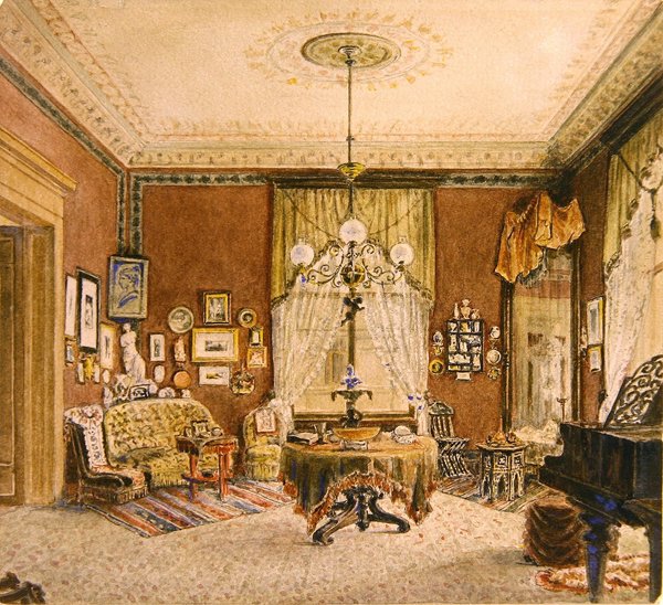Bostoner Saloninterieur, ca. 1890 von American School