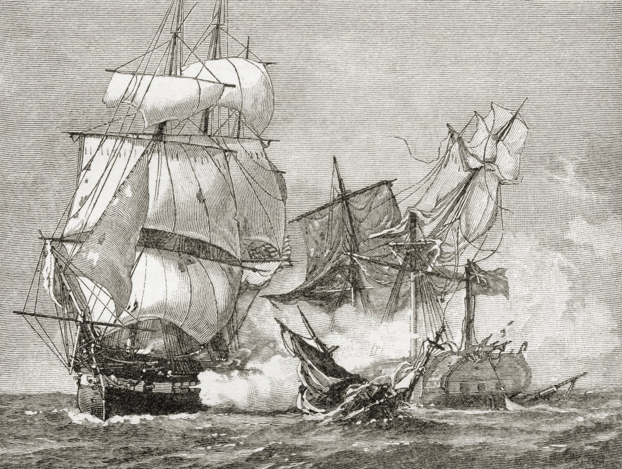 Eroberung der Guerriere durch die Constitution am 19. August 1812, aus 