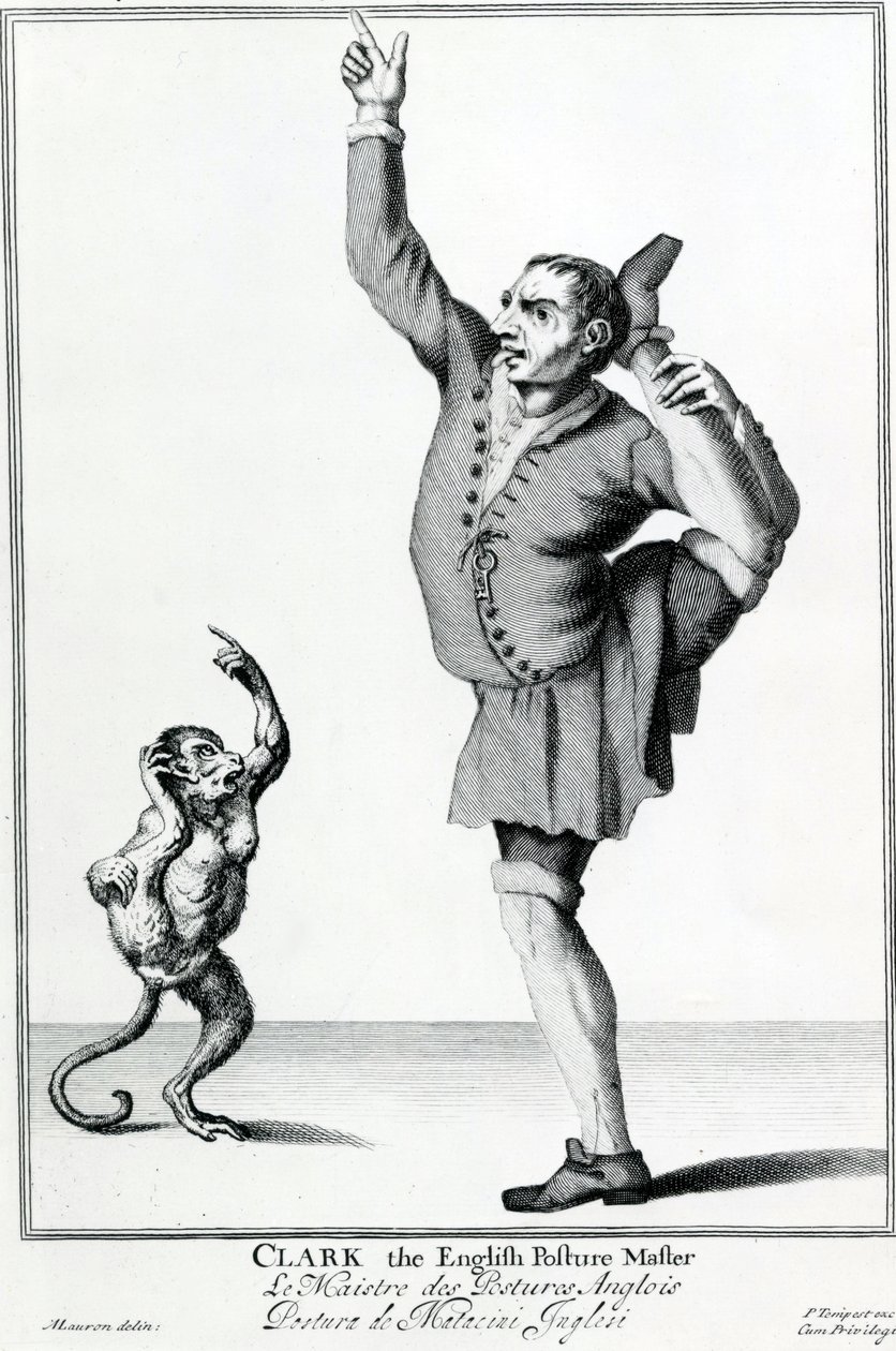 Clark der englische Haltungsmacher, aus der Serie The Cryes of the City of London Drawne after the Life, Gravur nach Marcellus Laroon II, veröffentlicht von Pierce Tempest, 1688 von American School