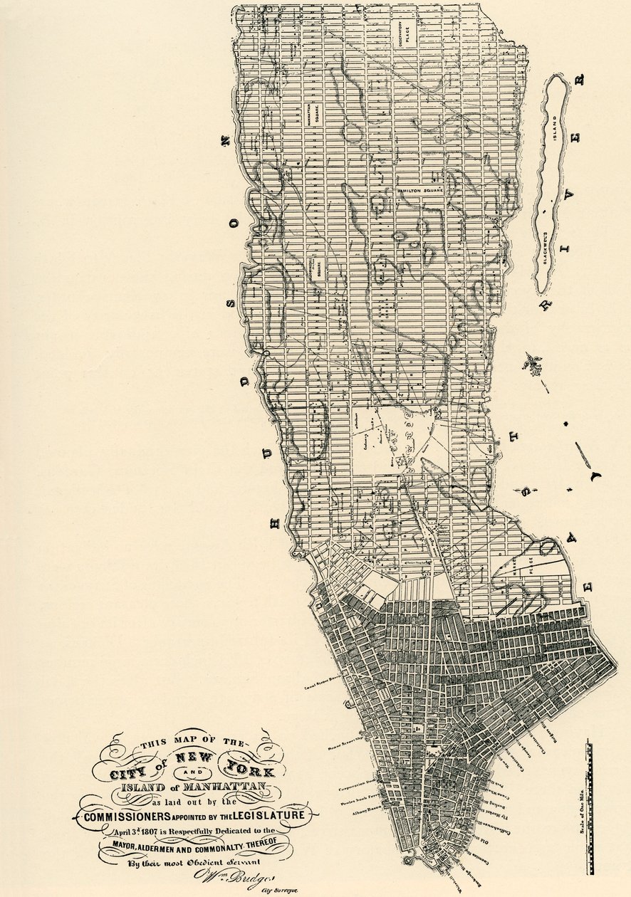 Kommissarskarte von Manhattan von American School