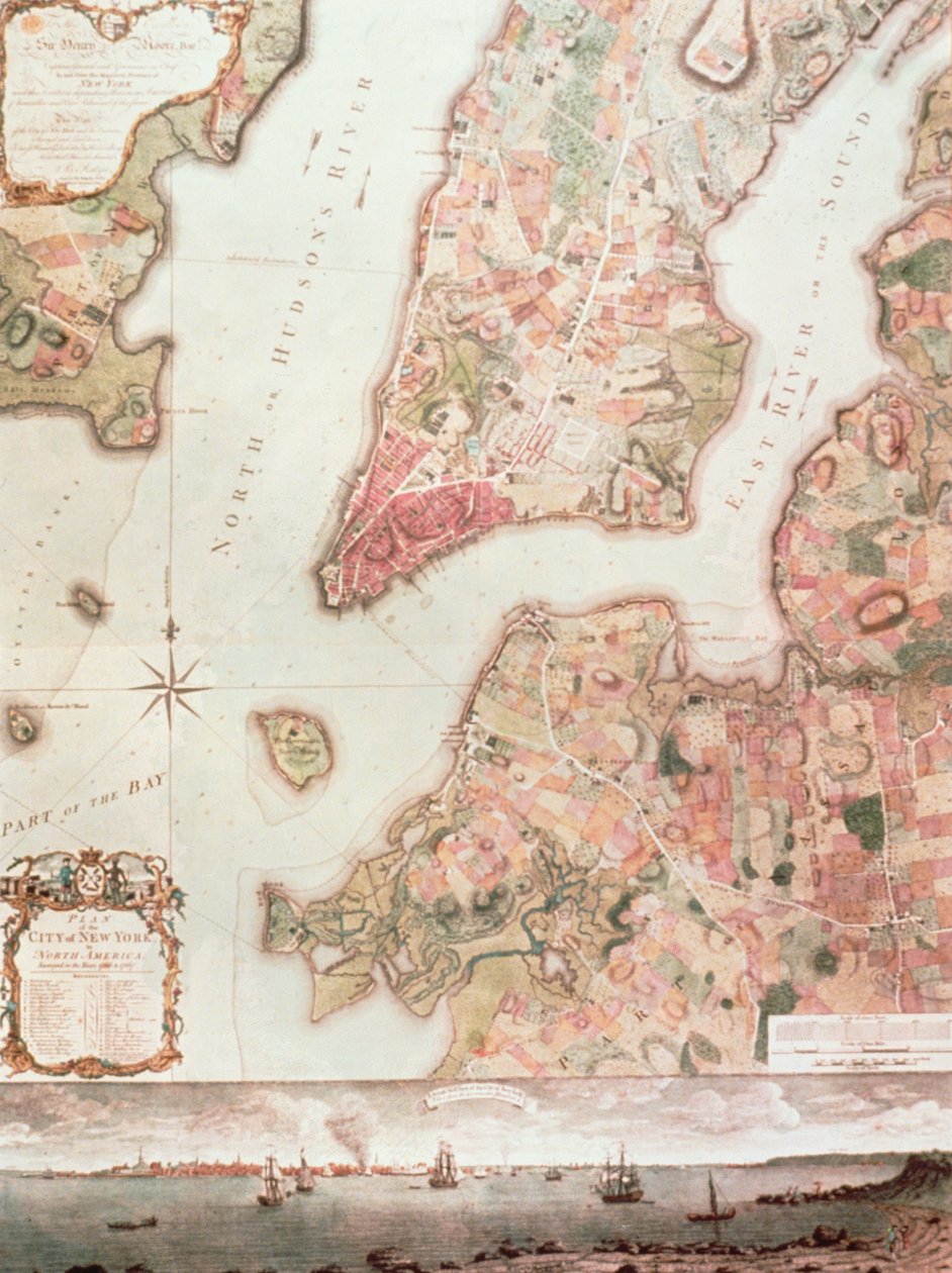 Karte von New York in den Jahren 1766-67 von American School