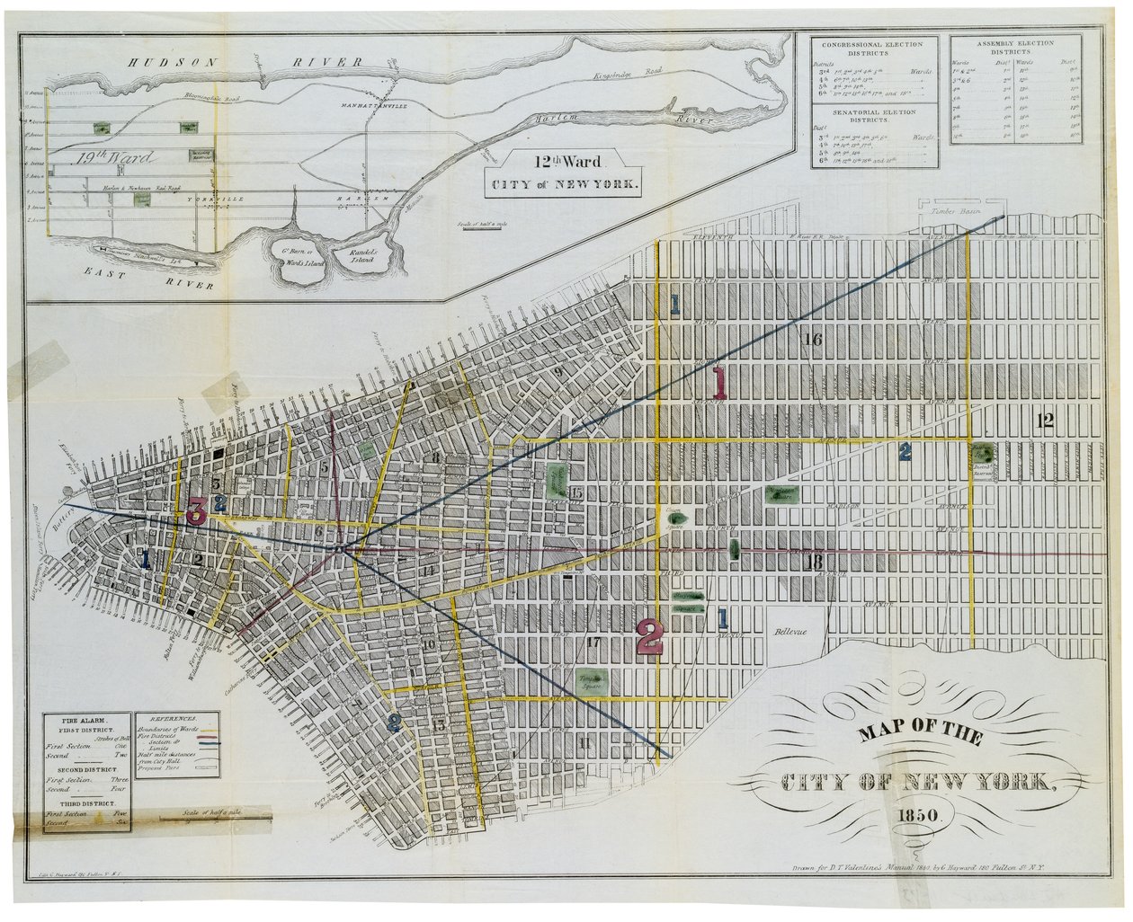 Karte der Stadt New York von American School