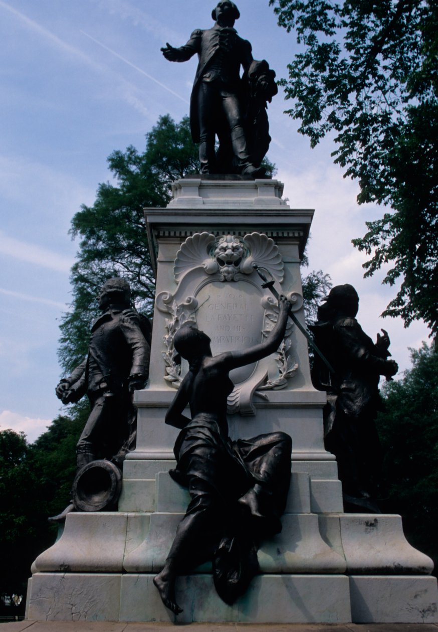 Denkmalstatue für General Gilbert de Lafayette, 1891 von American School