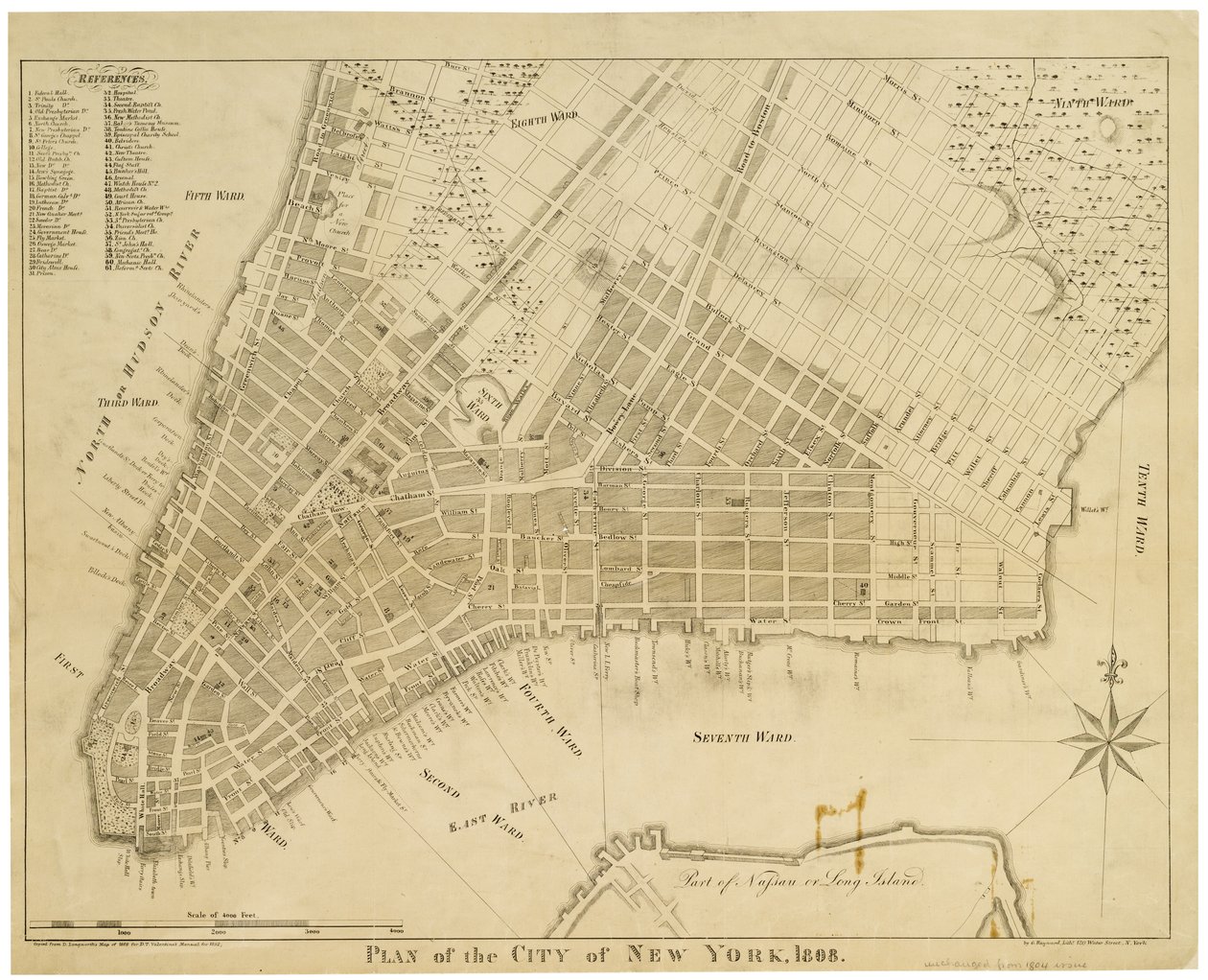 Plan der Stadt New York von American School