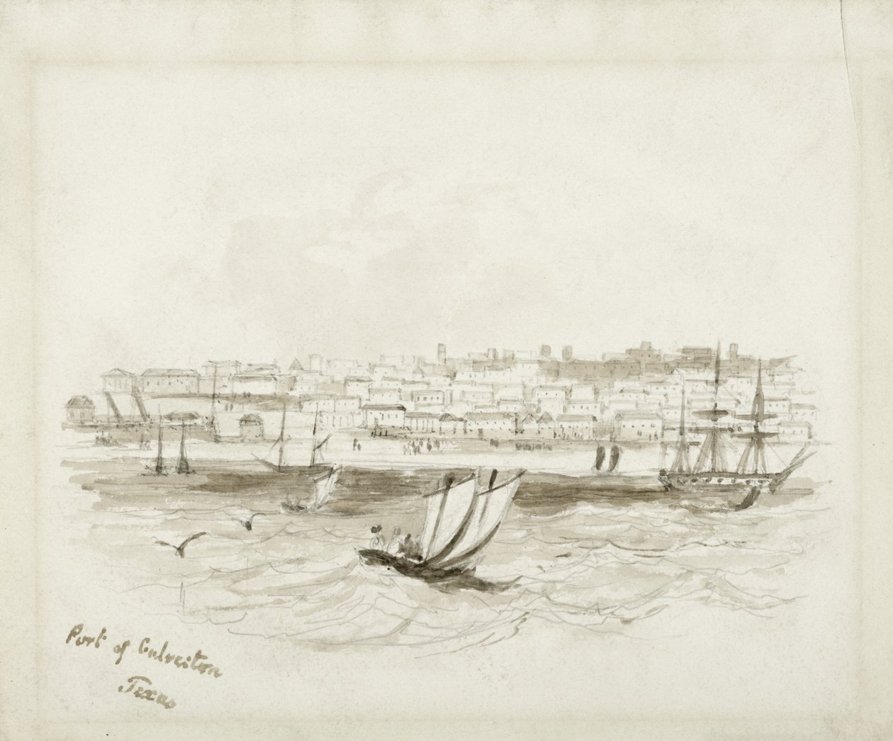 Hafen von Galveston, Texas, späte 1800er Jahre von American School