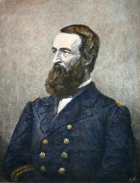 Porträt von David Dixon Porter (1813-91), Admiral der Bundesmarine von American School