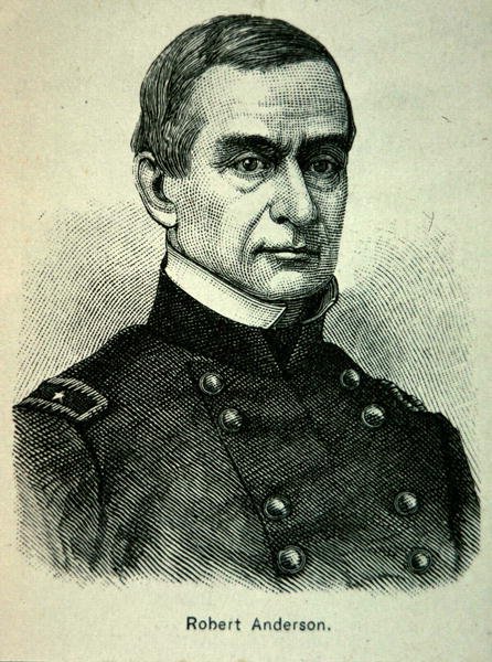 Porträt von Major Robert Anderson (1805-71) von American School
