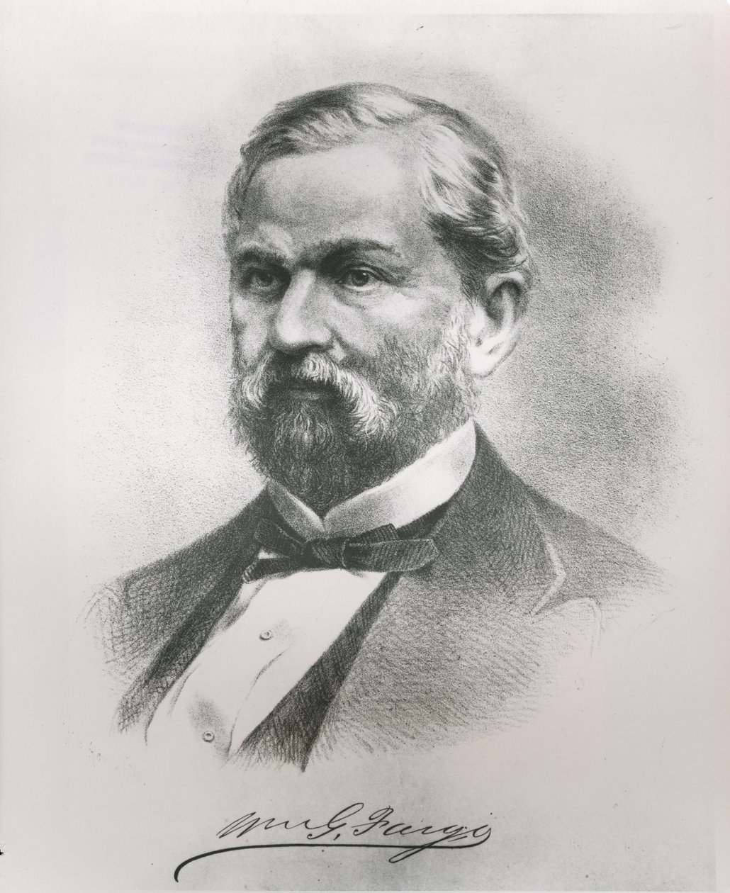 Porträt von William George Fargo (1818-81), Mitbegründer von Wells Fargo & Co. von American School