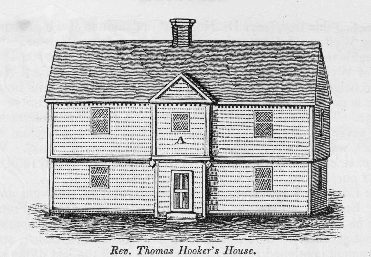 Haus von Reverend Thomas Hooker, aus 