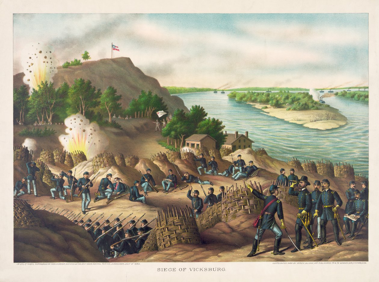 Belagerung von Vicksburg - Kapitulation, 4. Juli 1863, veröffentlicht 1888 von American School