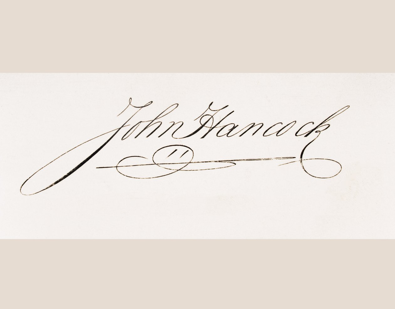 Unterschrift von John Hancock von American School