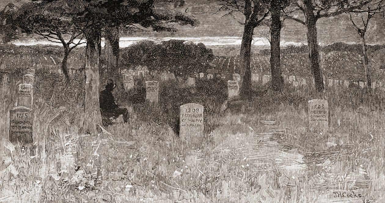 Soldatengräber auf dem Arlington National Cemetery, Arlington County, Virginia, im 19. Jahrhundert, aus 