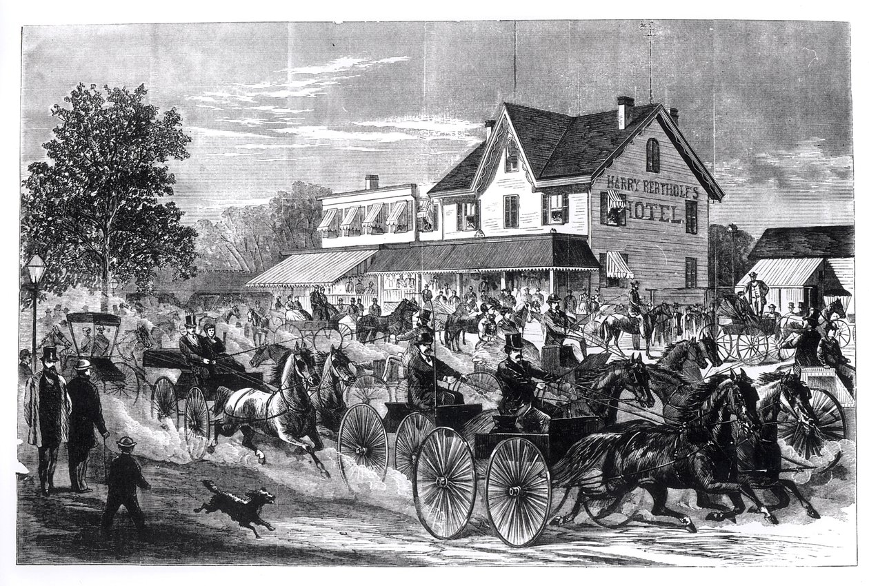 Straßenszene in New York, Illustration aus New York im neunzehnten Jahrhundert von American School