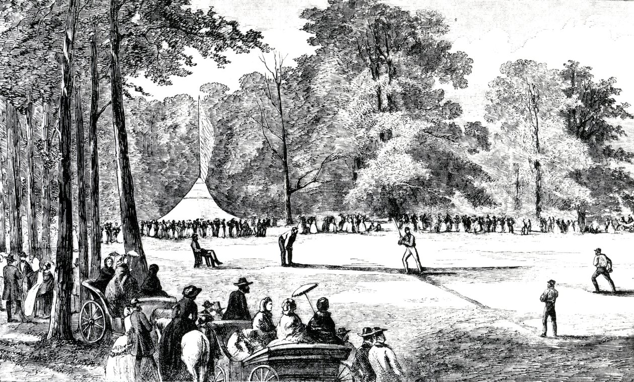Die erste Konvention der Baseballclubs, New York, 1857 von American School