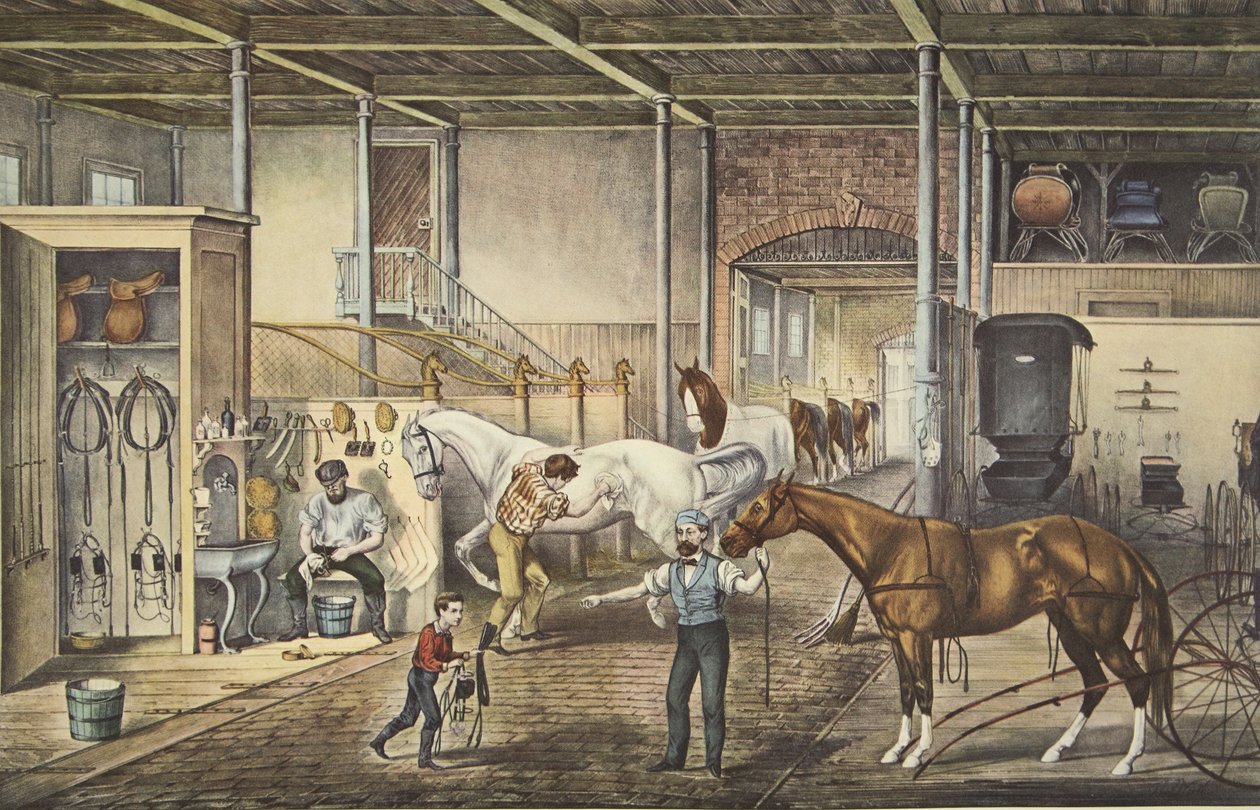 Trabrennen zu Hause, Ein Musterstall von American School