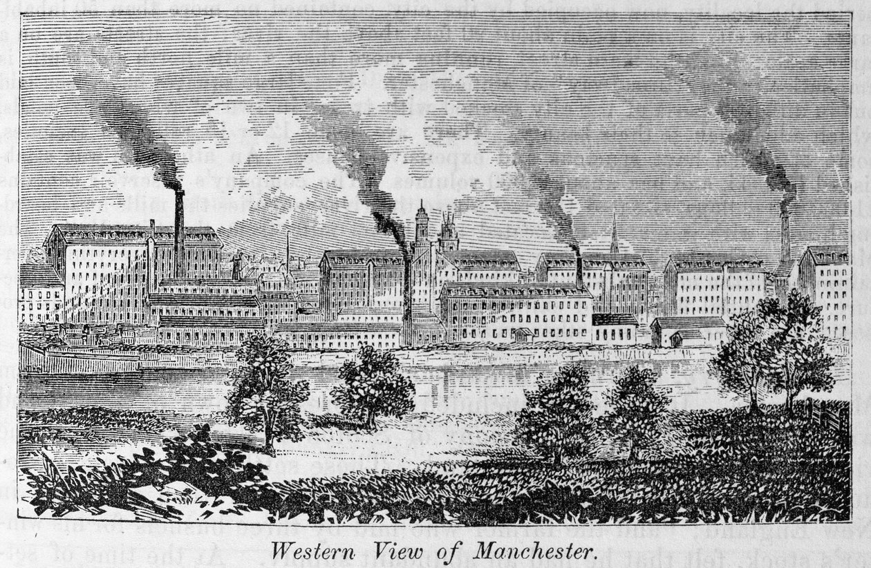 Westansicht von Manchester, aus 