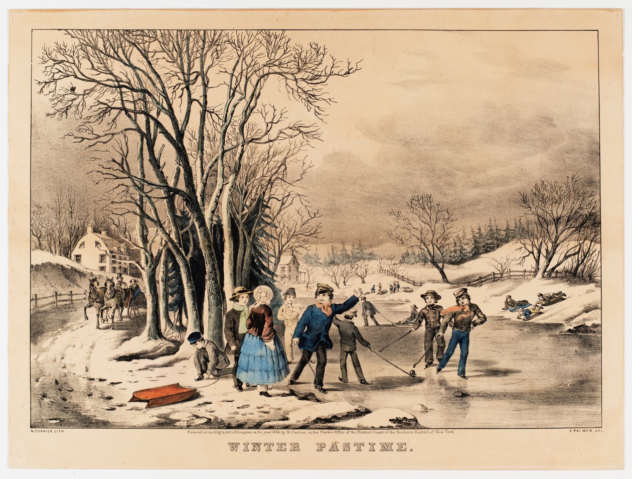 Wintervergnügen, ca. 1800-10 von American School