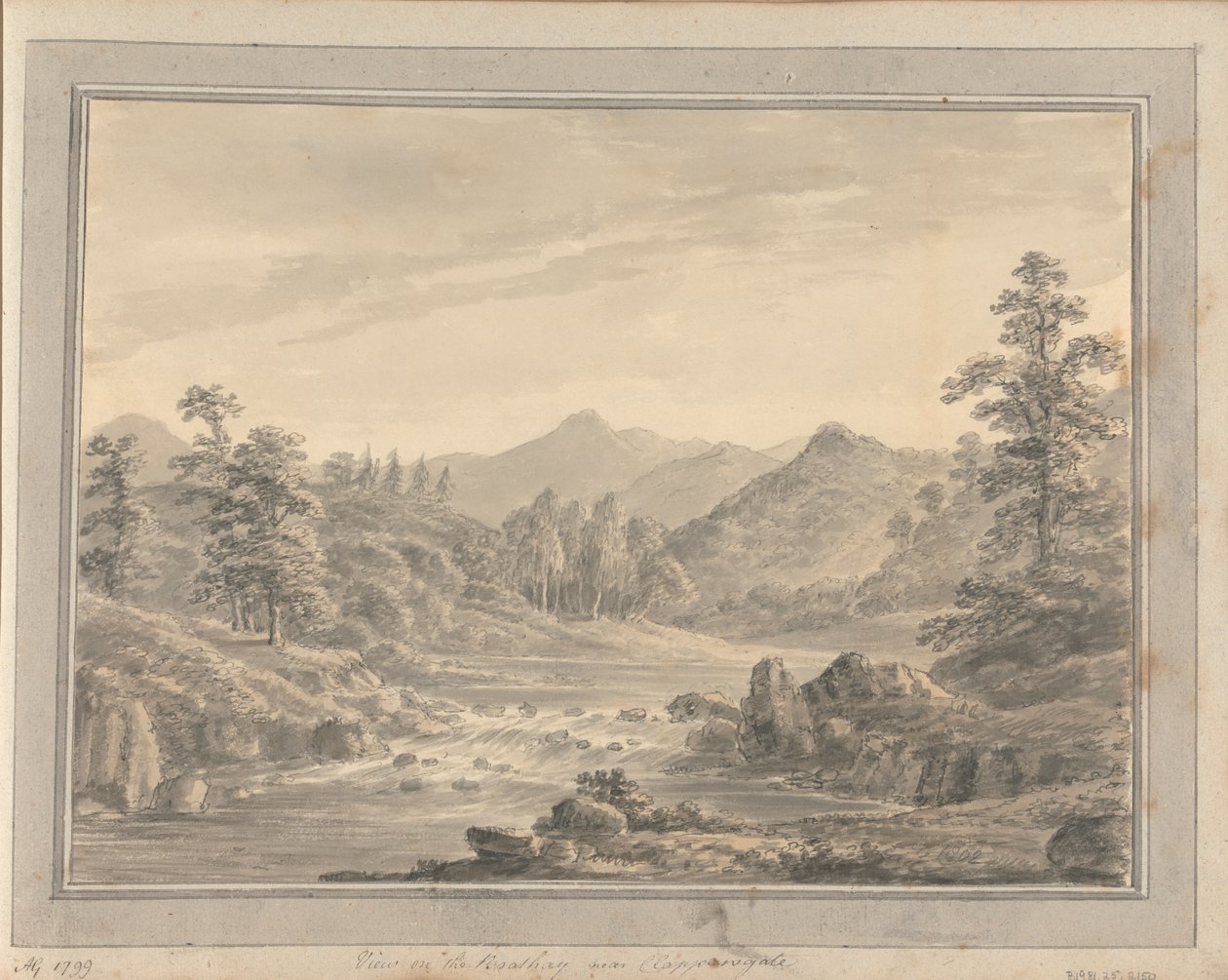 Ansichten in England, Schottland und Wales: Ansicht auf den Brathay bei Clappensgate von Amos Green