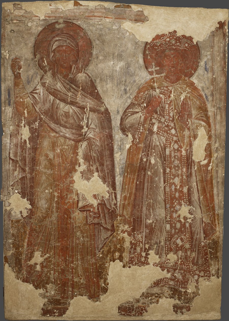 Die Heiligen Märtyrer, 14. Jahrhundert von Ancient Russian frescos