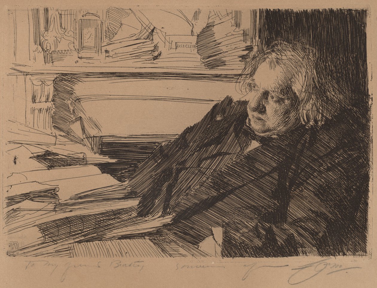 Ernest Renan, 1892 von Anders Leonard Zorn