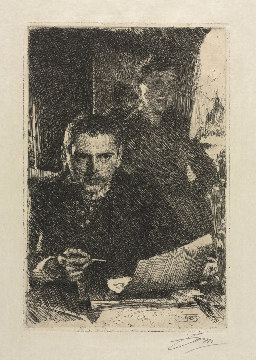 Der Künstler und seine Frau, 1890 von Anders Leonard Zorn