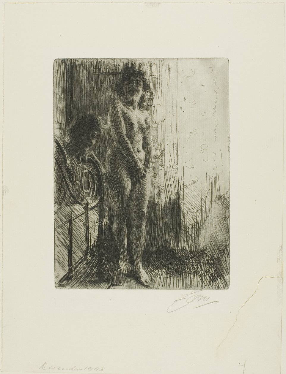 Eine dunkle Ecke von Anders Leonard Zorn