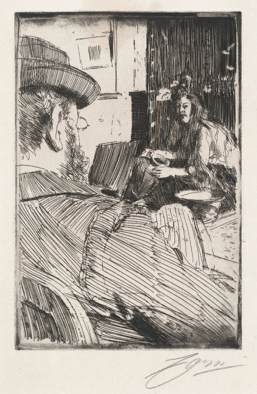 Albert Besnard und sein Modell von Anders Zorn