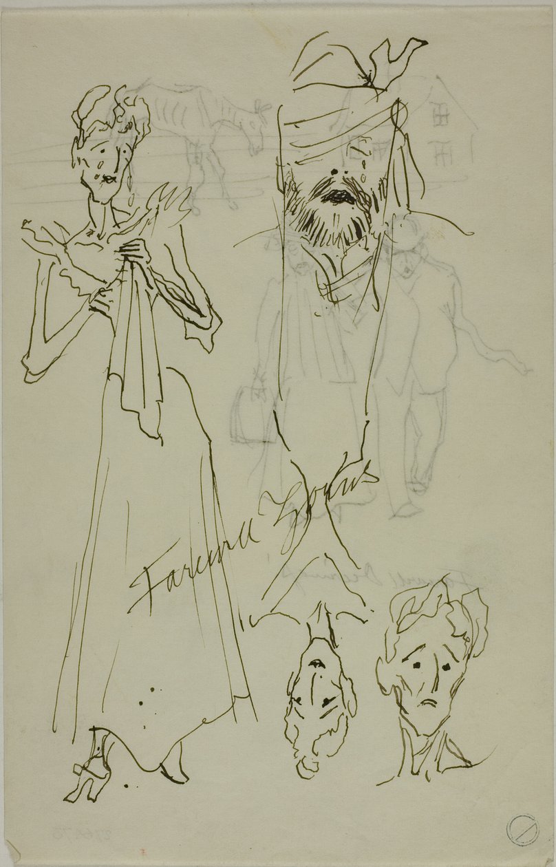 Abschied Zorns (recto); Abschied Deerings (verso) von Anders Zorn