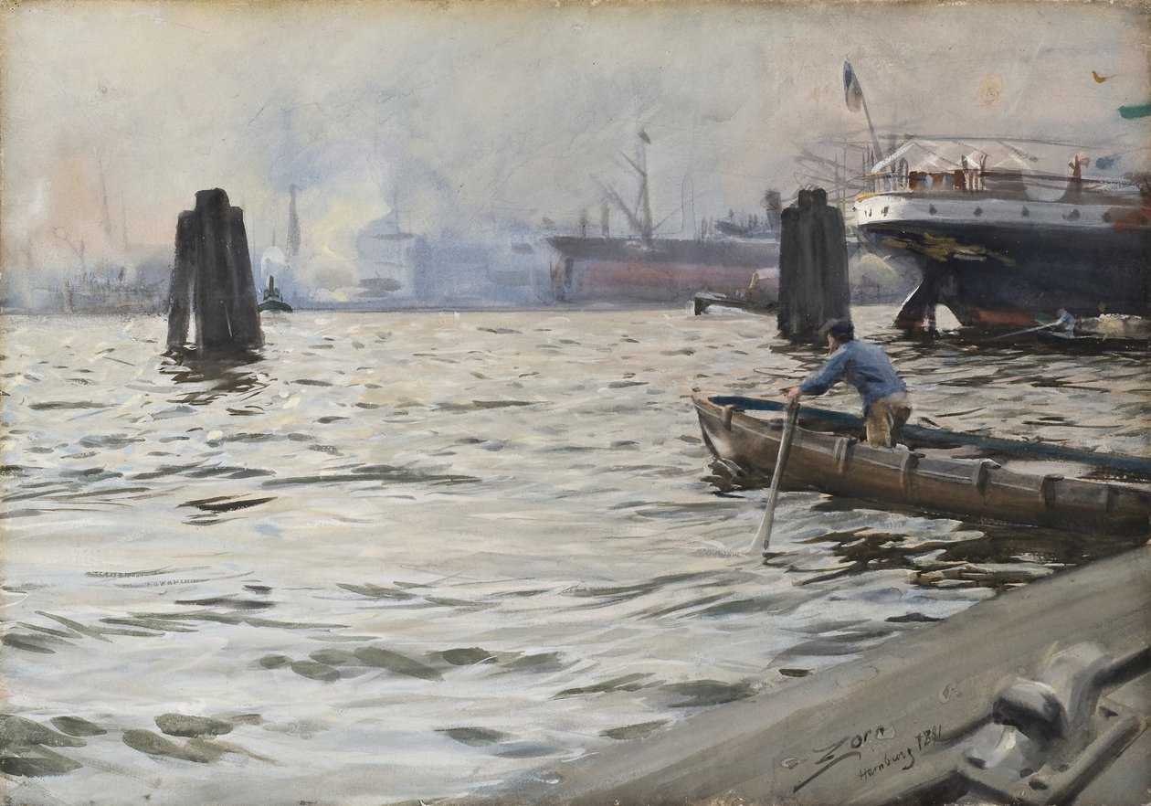 Der Hafen von Hamburg von Anders Zorn