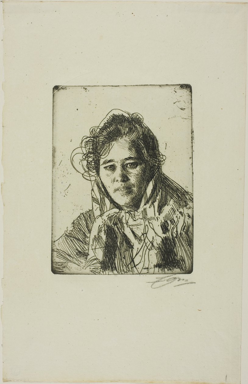 Junges Mädchen aus Mora (Kråkbergs Anna) von Anders Zorn