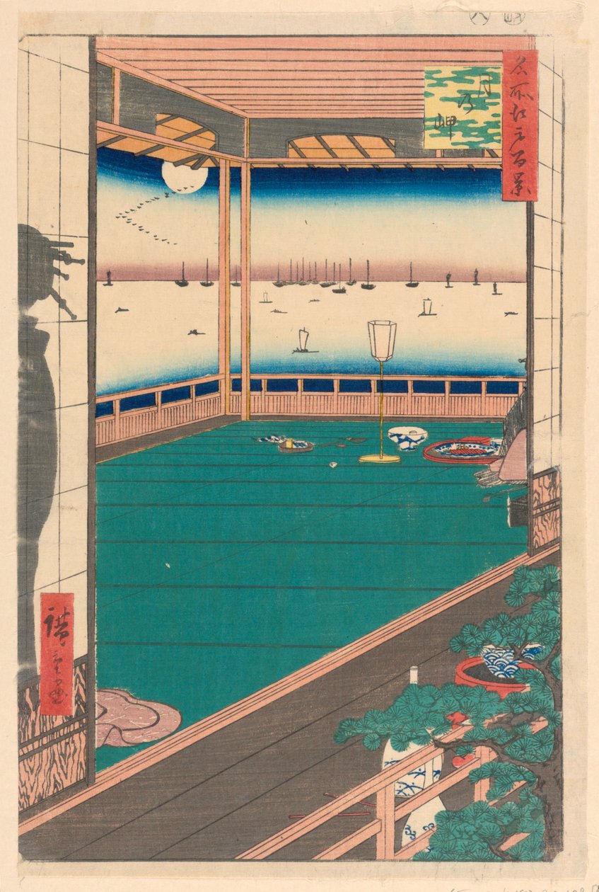 Mondkap (Tsuki-no-misaki) aus der Serie Einhundert berühmte Ansichten von Edo von Ando Hiroshige