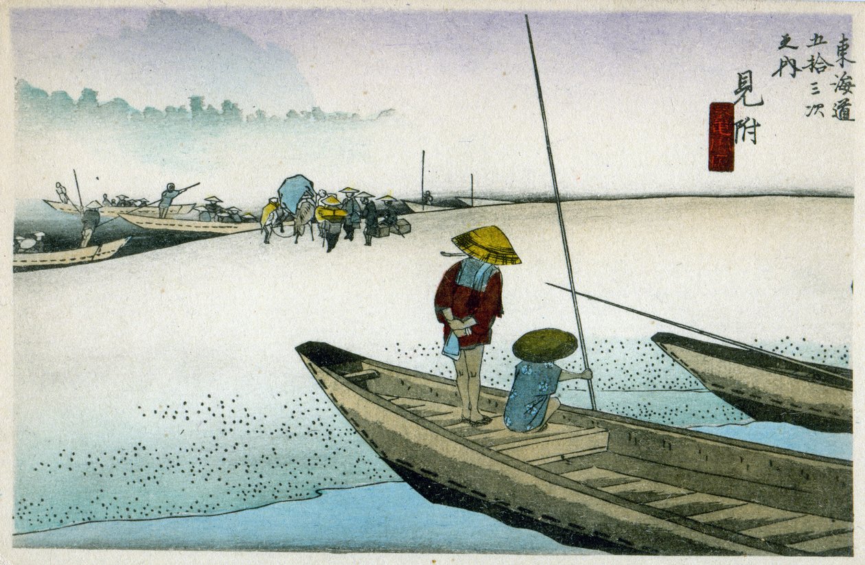 Mitsuke an der Tokaido-Straße (29. Station), ca. 1900 von Ando or Utagawa Hiroshige