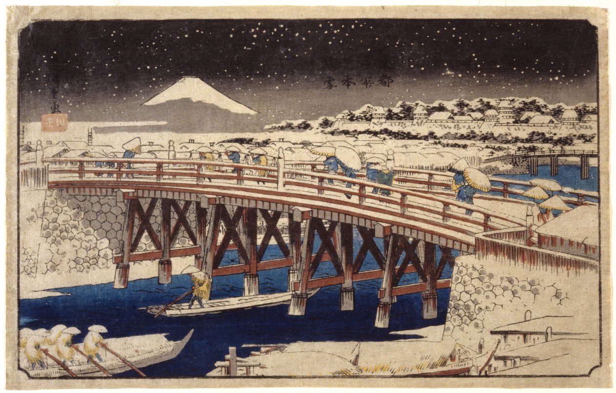 Nihonbashi Im Schnee von Ando or Utagawa Hiroshige