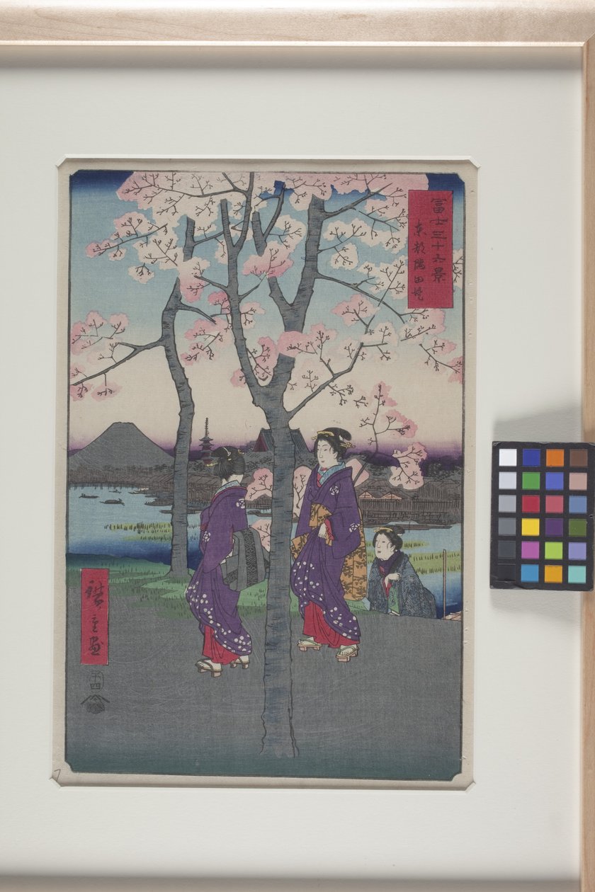 Das Sumida-Ufer in der östlichen Hauptstadt (T?to: Sumida Tei) von Ando or Utagawa Hiroshige