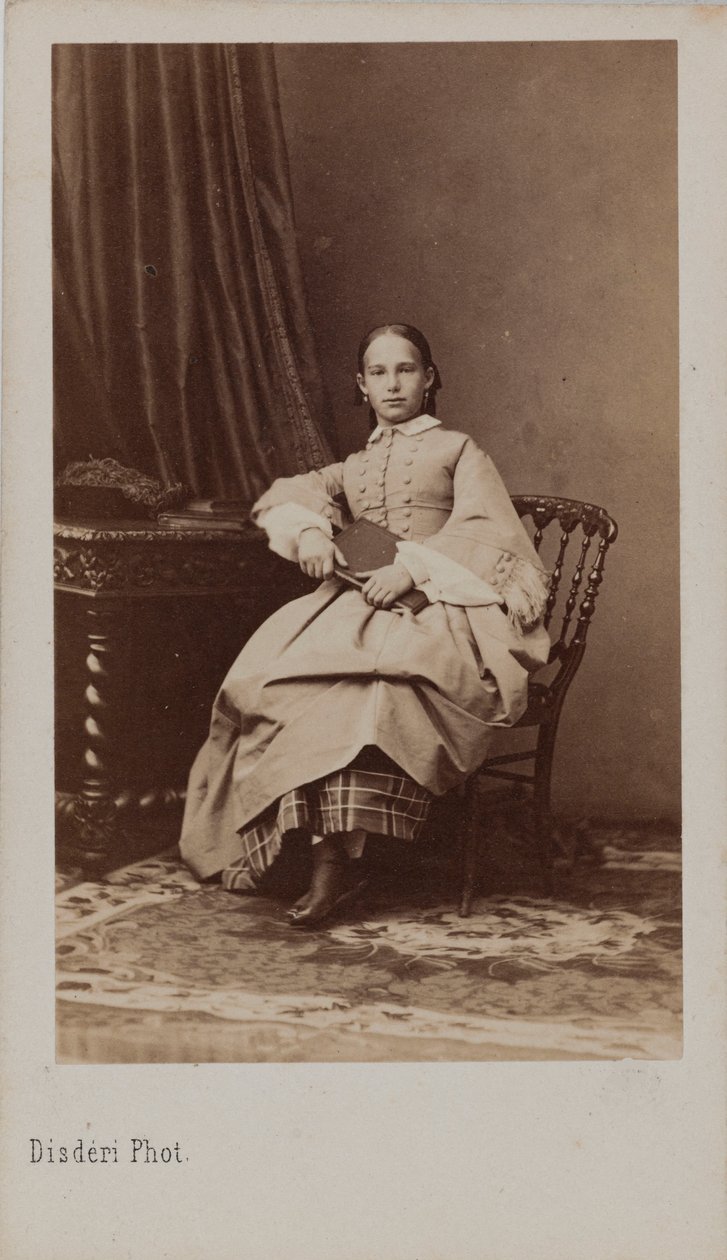 Porträt von Prinzessin Eugenia Maximilianovna von Leuchtenberg 1845-1925, ca. 1865 von Andre Adolphe Eugene Disderi