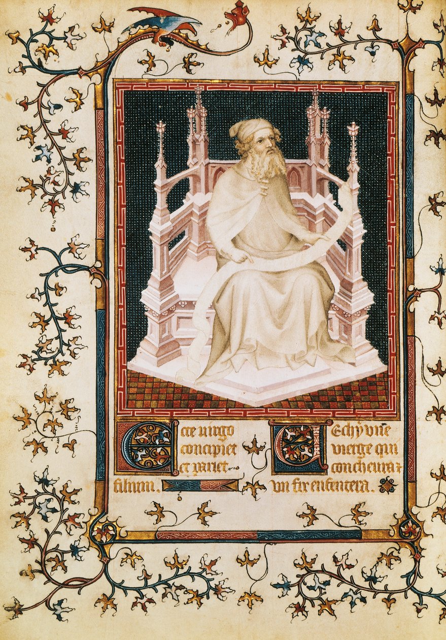 Der Prophet Jesaja, Miniatur aus dem Psalter von Andre Beauneveu