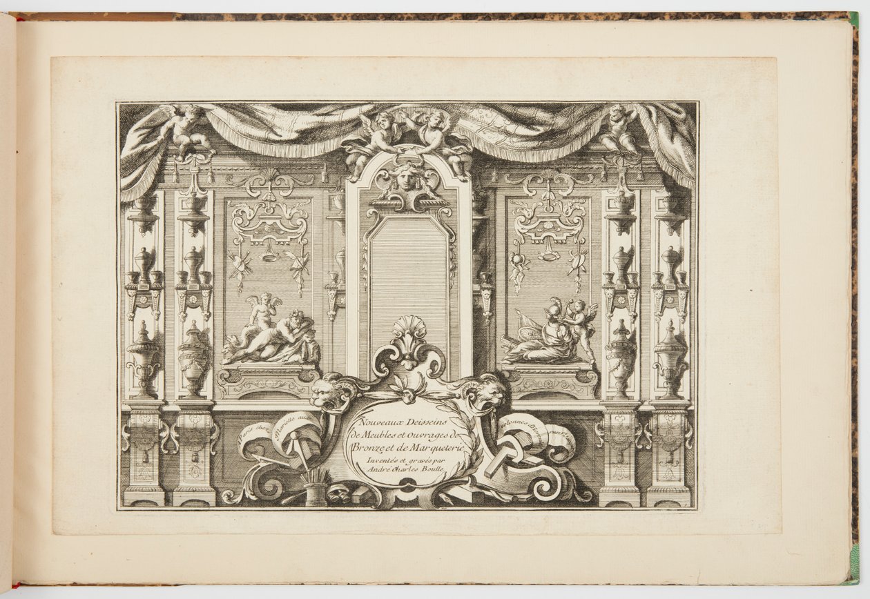 Neue Entwürfe für Möbel und Werke aus Bronze und Marketerie von Andre Charles Boulle