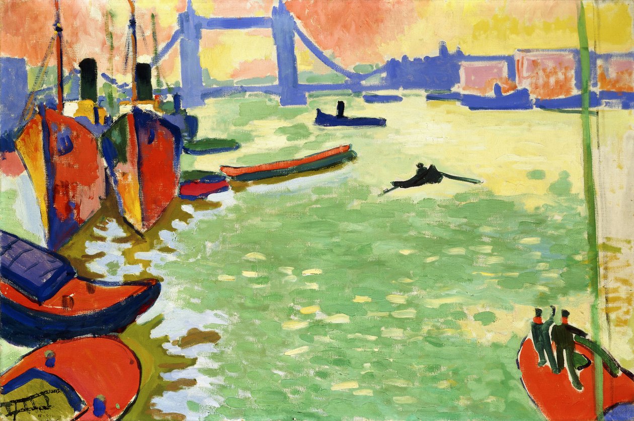 Die Themse und die Tower Bridge von Andre Derain
