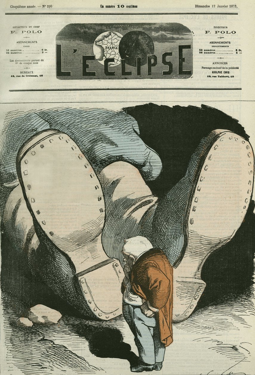 Adolphe Thiers (1797-1877), französischer Staatsmann. Titelblatt in „L